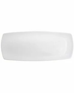 Home Essentials Set Of 2 14in Curved Rectangle Trays Serveware