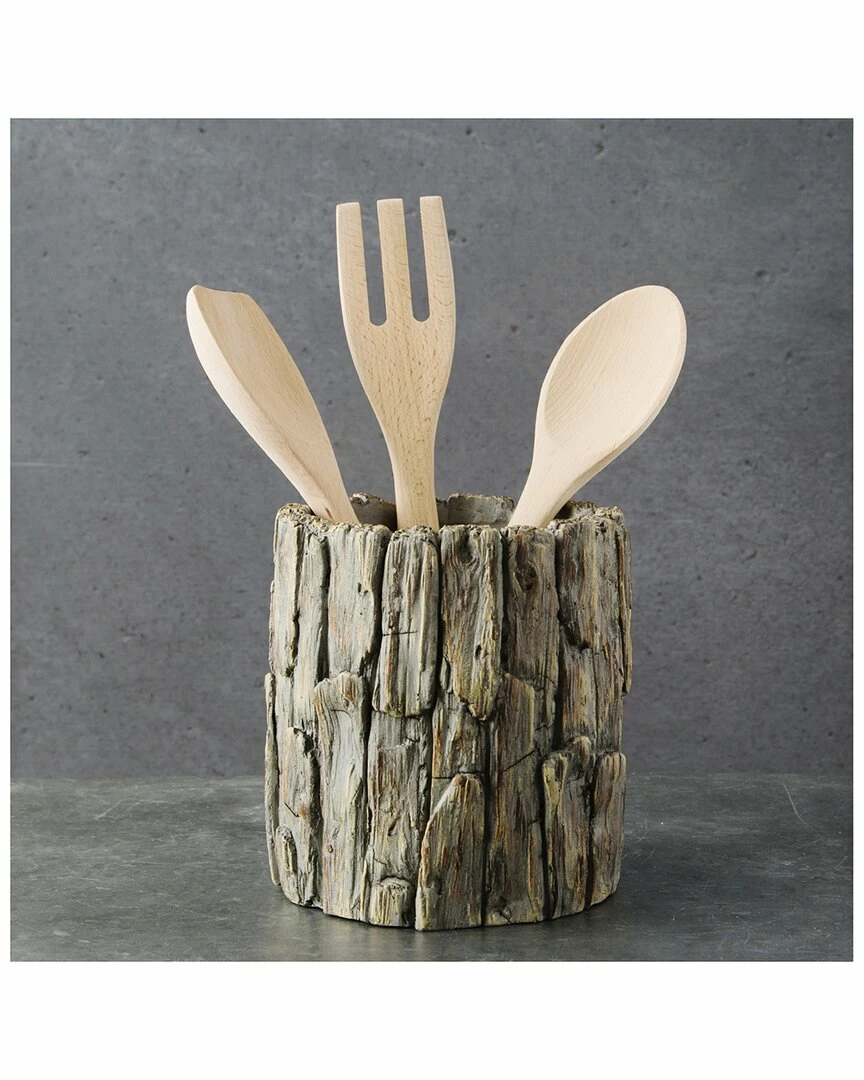 Home Essentials 6in Rough Bark Utensil Crock Serveware 3 Home Essentials 6in Rough Bark Utensil Crock Serveware