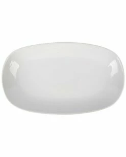 Home Essentials Set Of 2 11in Porcelain Soft Rectangle Bowl Serveware