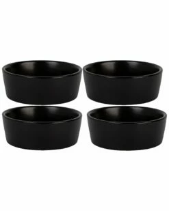 Home Essentials Set Of 4 3.25in Mat Round Bowl Taster Serveware