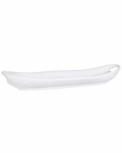 Home Essentials Pure Wht 13.5Inl Thin Oval Plate Serveware