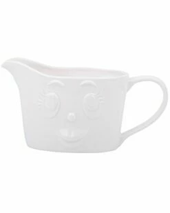 Home Essentials 20Oz Embossed Face Gravy Boat Mrs Serveware