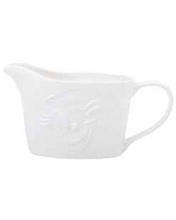 Home Essentials 20Oz Embossed Face Gravyboat Winky Serveware