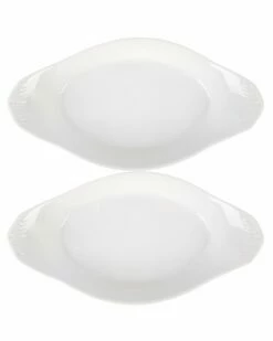 Home Essentials Set Of 2 10in Porcelain Oval Bakr Handle Serveware -Home Essentials store 3050994088 RLLZ 3