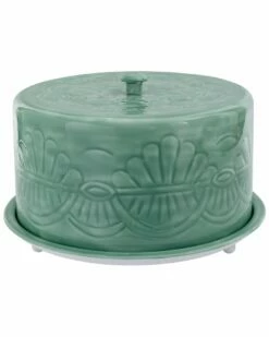 Home Essentials 13in Sage Covered Cake Dome Serveware