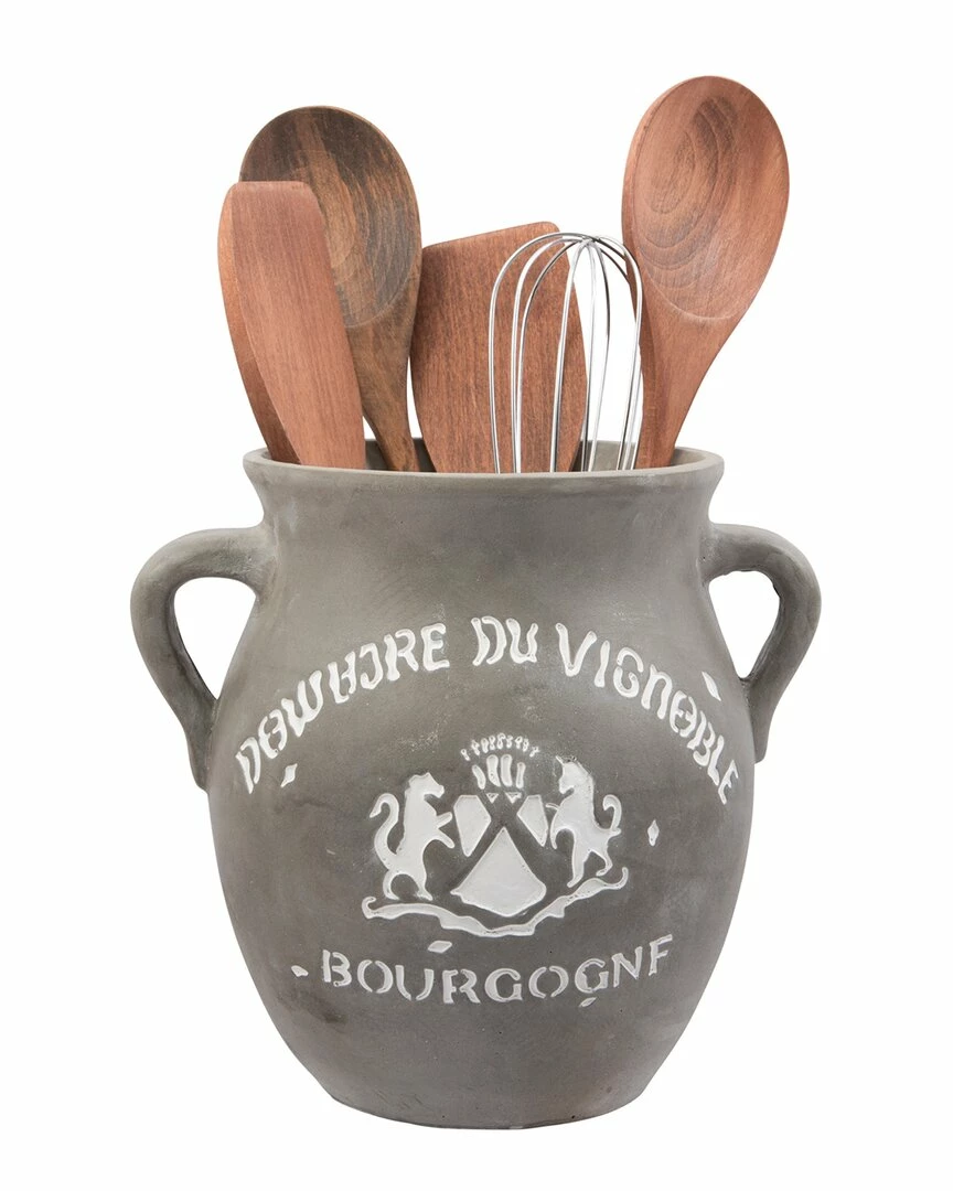 Home Essentials 9in 2Handle Belly Utensil Crock Serveware 4 Home Essentials 9in 2Handle Belly Utensil Crock Serveware - Image 2