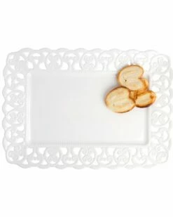 Home Essentials 16X11 Pierced Scroll Rectangle Platter Serveware -Home Essentials store 3050994285 RLLZ 3