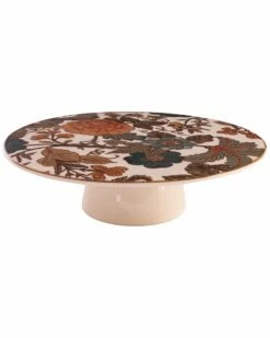 Home Essentials 10in Floral Paisley Cake Stand Serveware