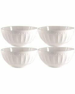 Home Essentials Set Of 4 6In Embossed Bead Rm All Purpose Bowl Dinnerware